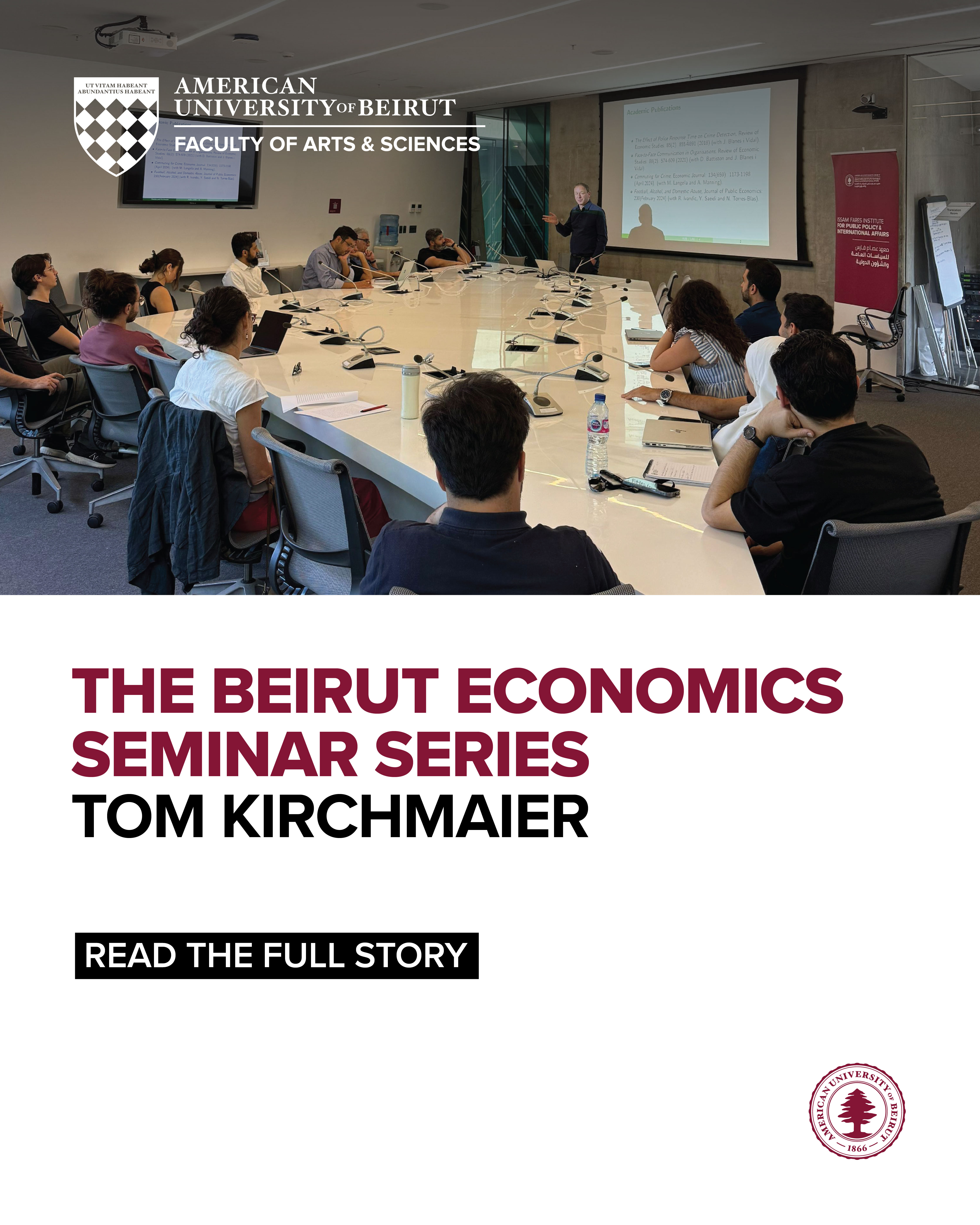 Beirut Economics Research Seminar Series – Speaker: Tom Kirchmaier