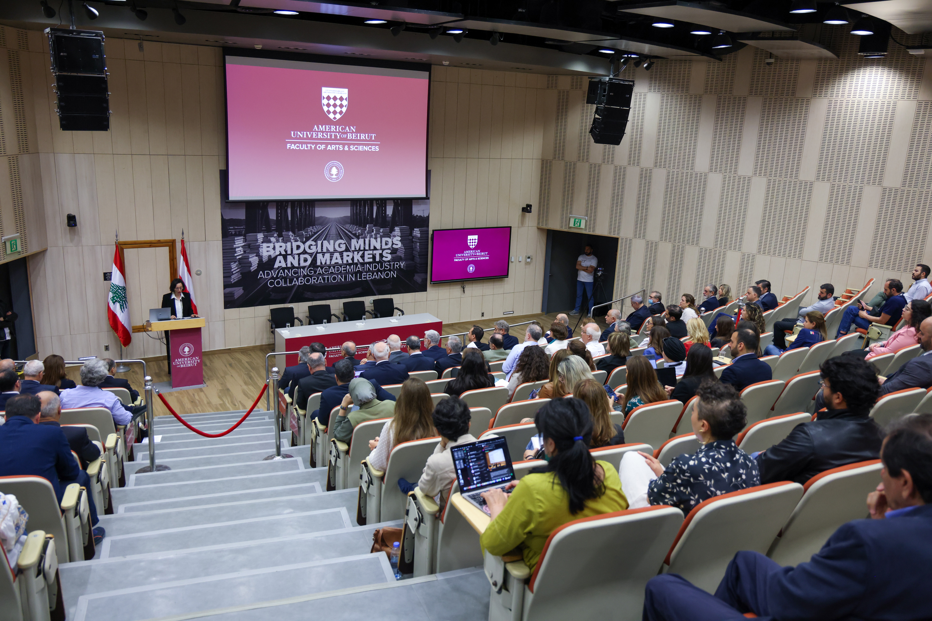 Dr. Khouzama Knio delivering the welcome note